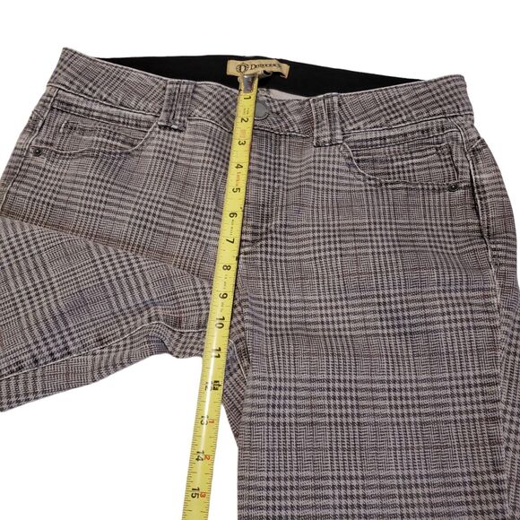 Democracy Ab Technology Women's Size 12 Gray Plaid Skinny Ankle Jeans Stretch - Picture 6 of 11